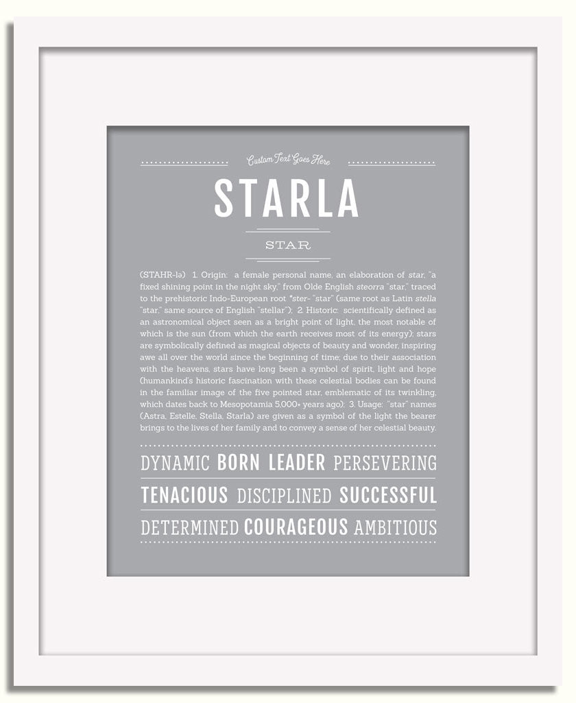 Frame Options | Light Gray | White Frame, Matted