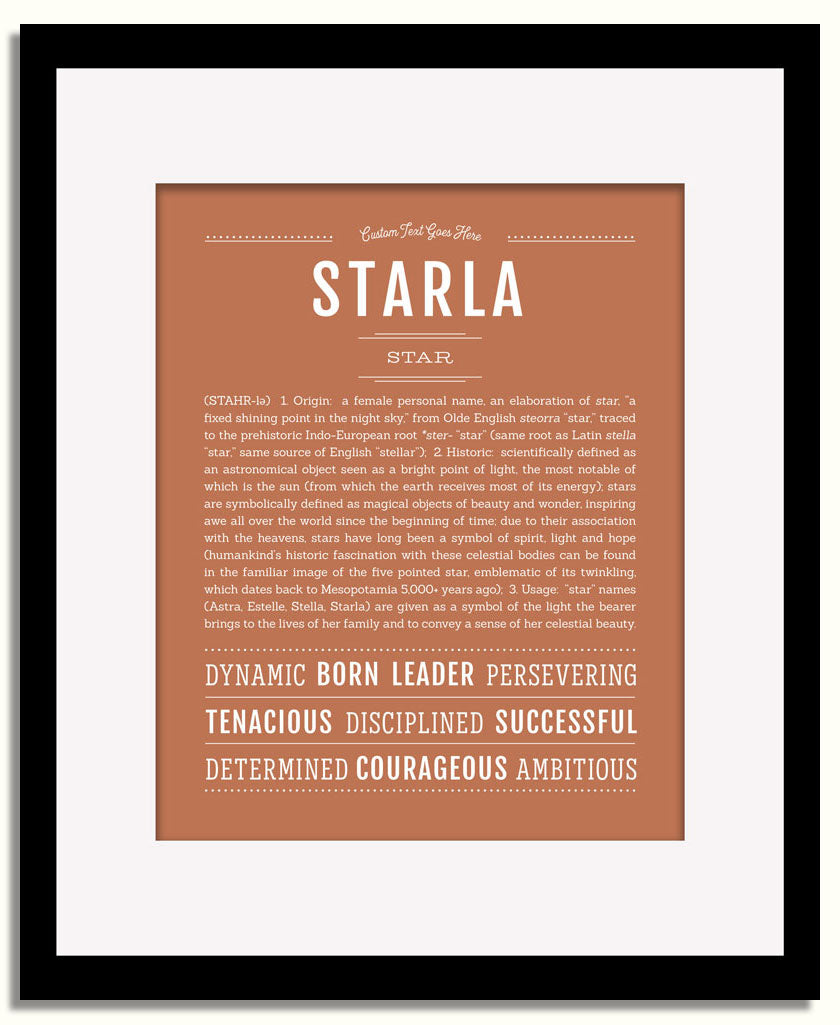 Frame Options | Terra Cotta | Black Frame, Matted