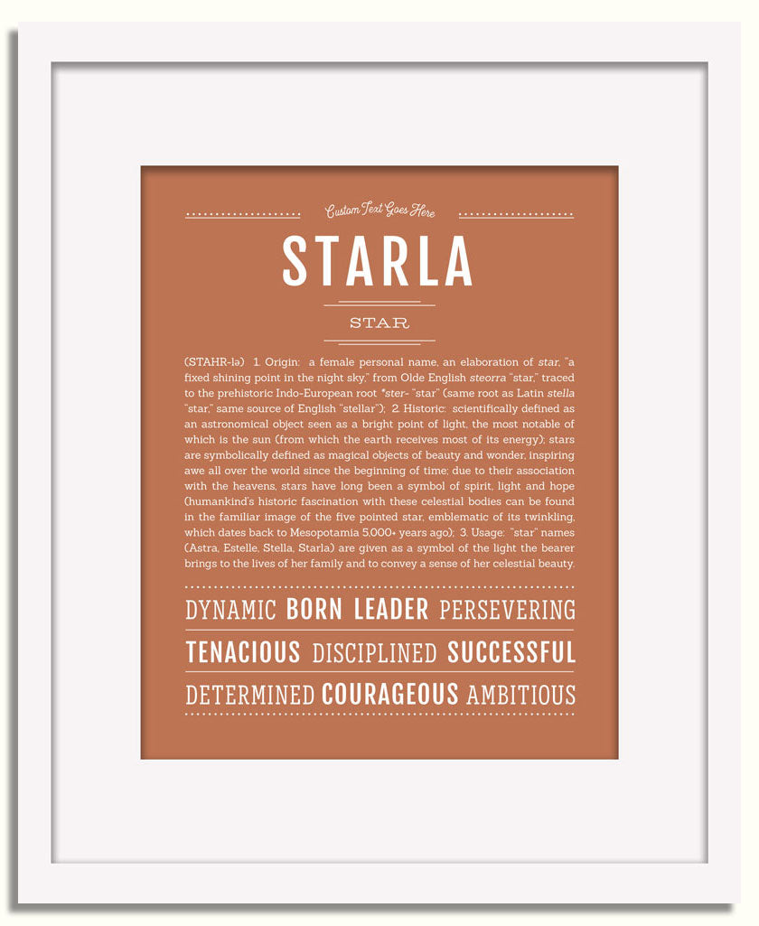 Frame Options | Terra Cotta | White Frame, Matted