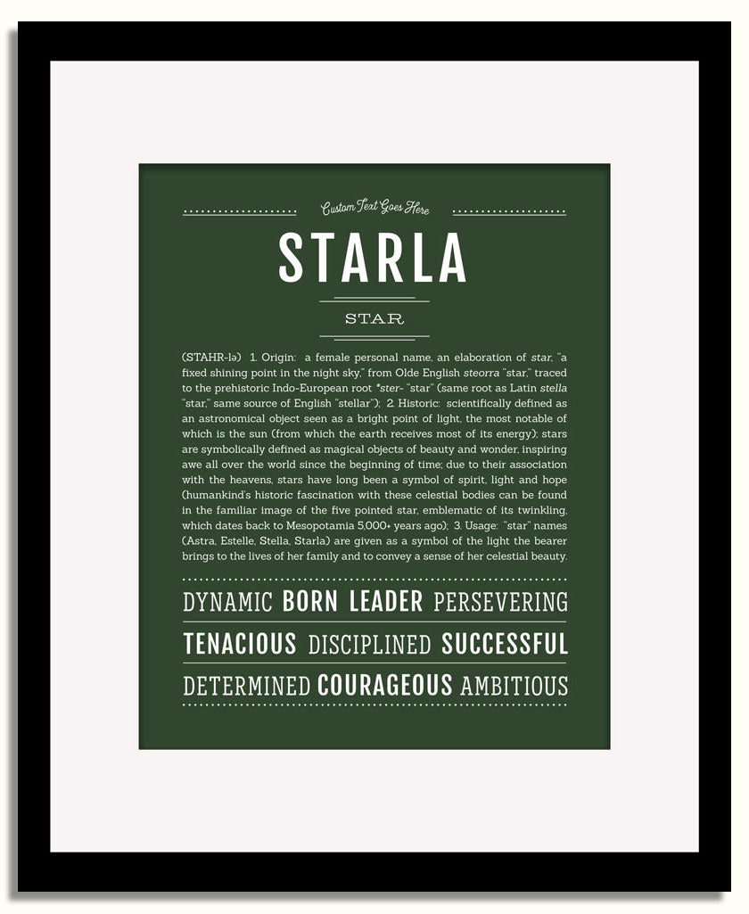 Frame Options | Deep Forest | Black Frame, Matted