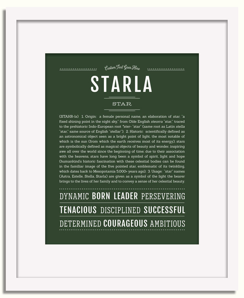 Frame Options | Deep Forest | White Frame, Matted