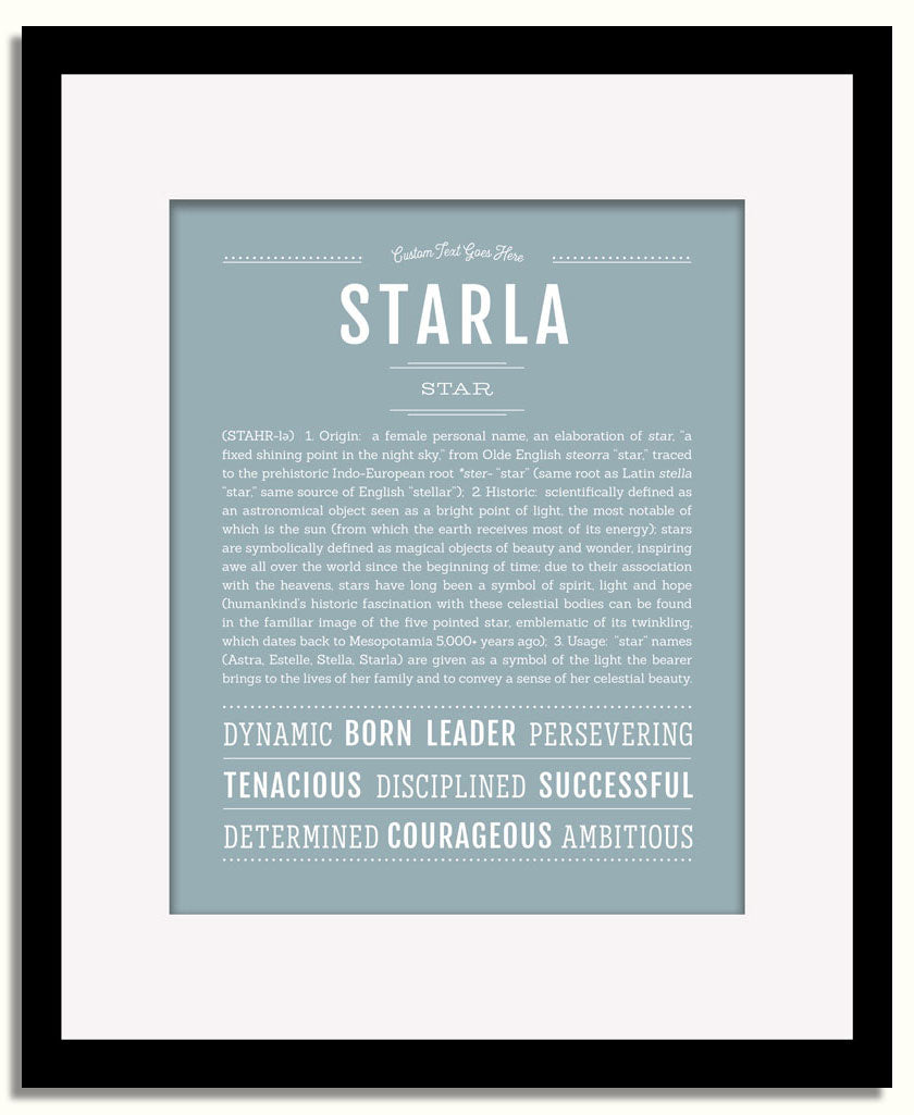 Frame Options | Powder Blue | Black Frame, Matted