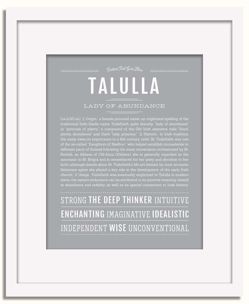Frame Options | Light Gray | White Frame, Matted