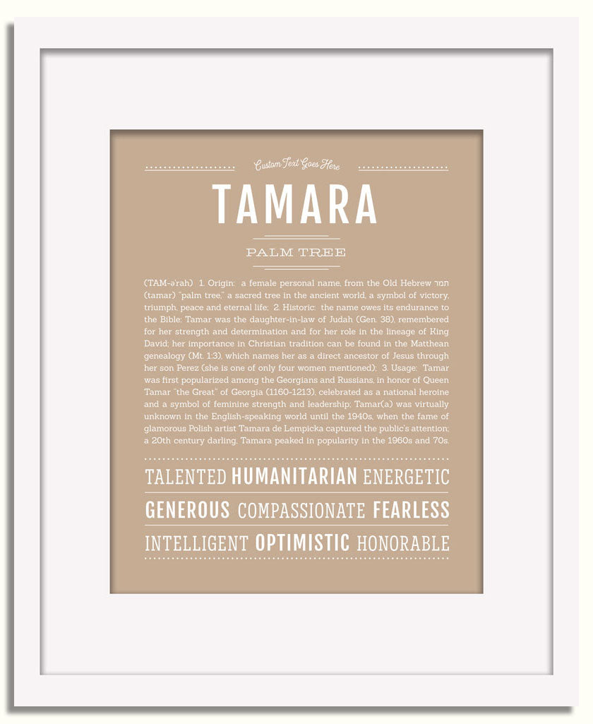 Frame Options | Tan | White Frame, Matted