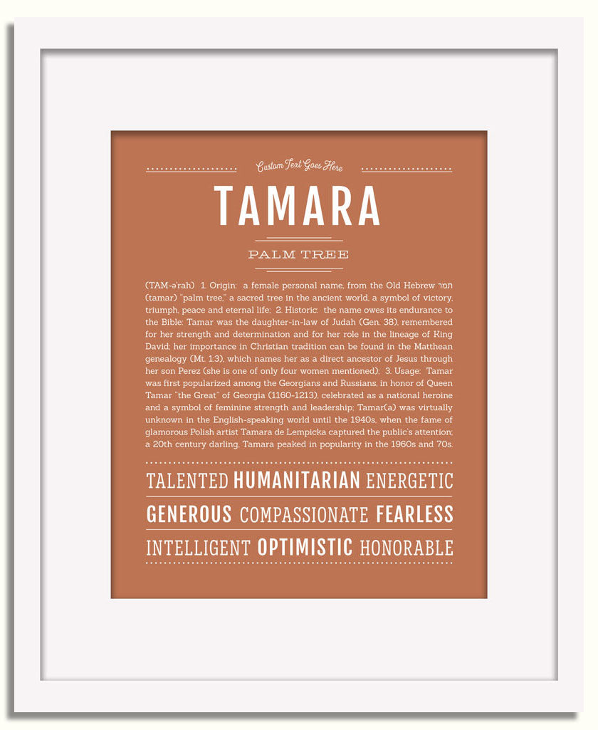 Frame Options | Terra Cotta | White Frame, Matted