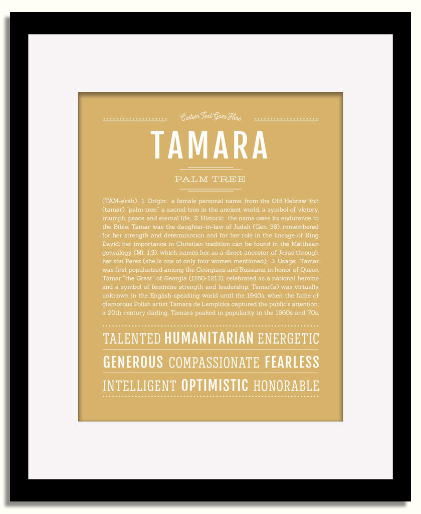 Frame Options | Matte Gold | Black Frame, Matted