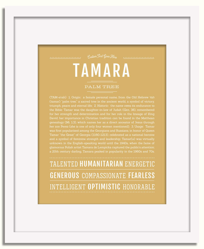 Frame Options | Matte Gold | White Frame, Matted