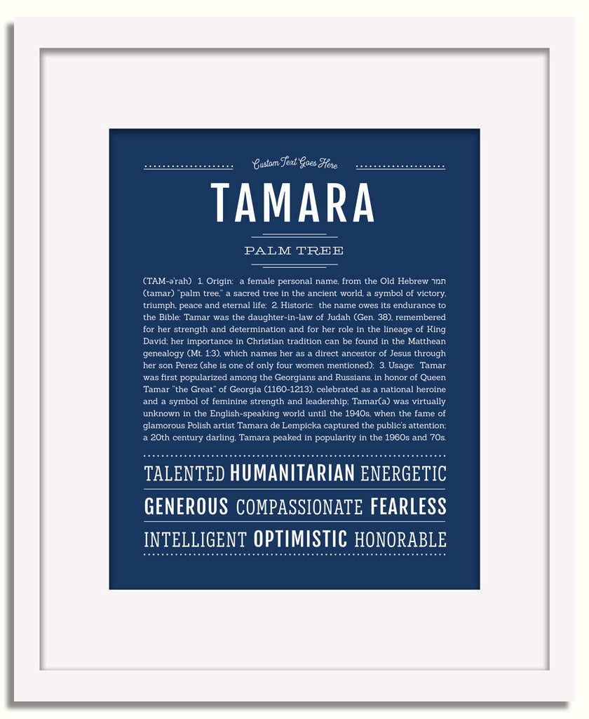 Frame Options | Midnight Blue | White Frame, Matted