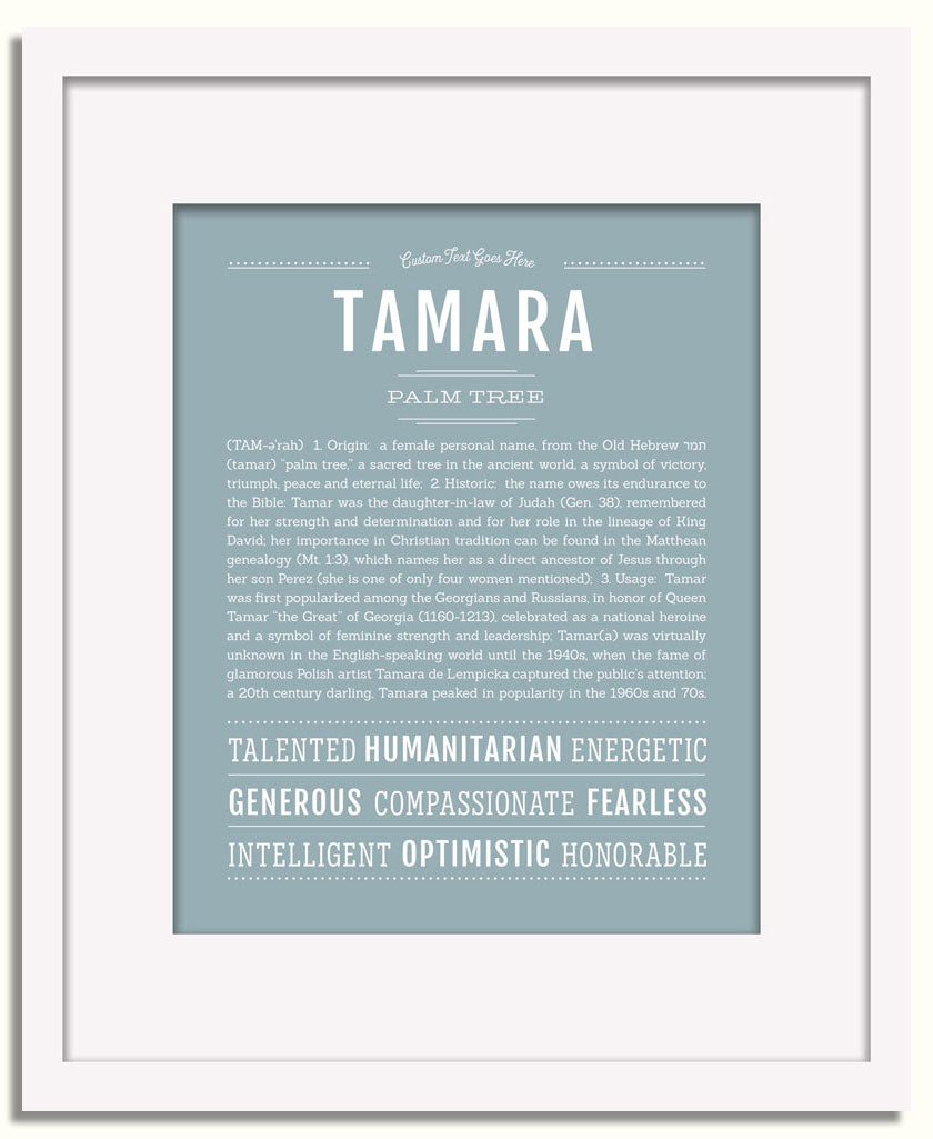 Frame Options | Powder Blue | White Frame, Matted