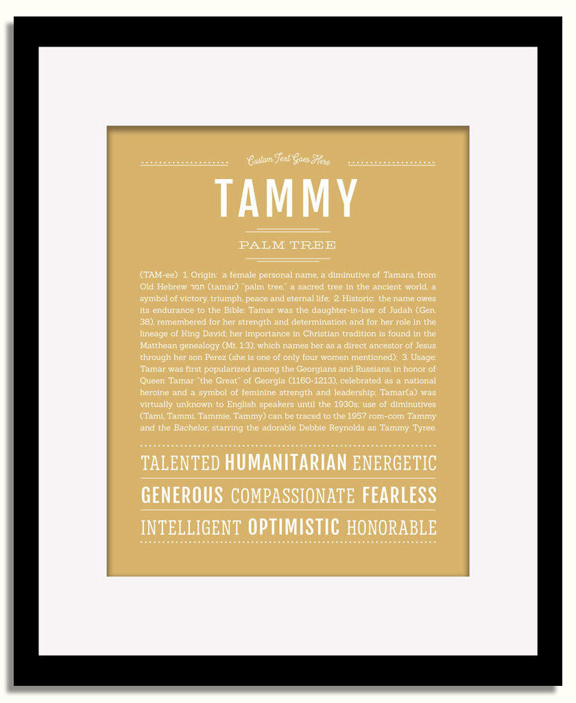 Frame Options | Matte Gold | Black Frame, Matted