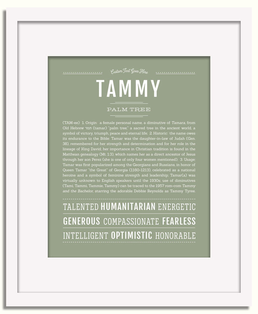 Frame Options | Sage | White Frame, Matted