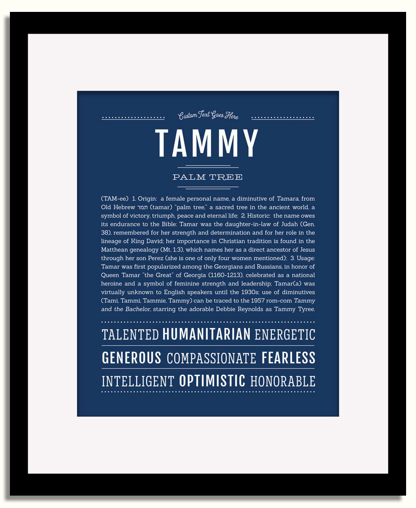Frame Options | Midnight Blue | Black Frame, Matted