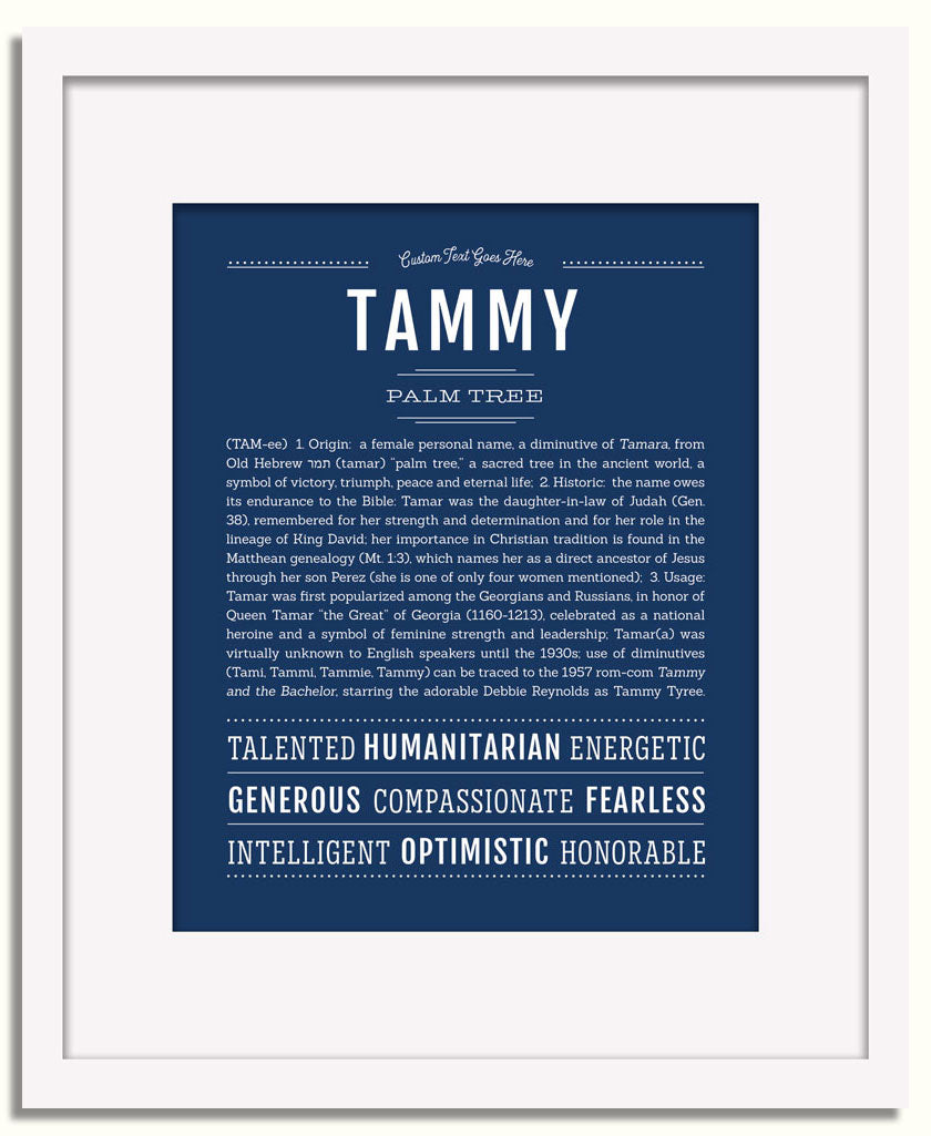 Frame Options | Midnight Blue | White Frame, Matted