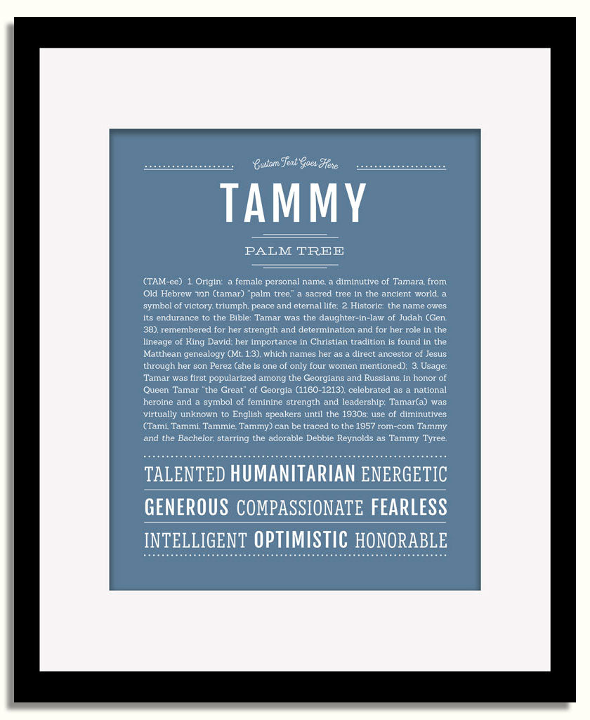 Frame Options | Steele Blue | Black Frame, Matted