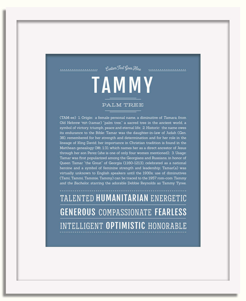 Frame Options | Steele Blue | White Frame, Matted