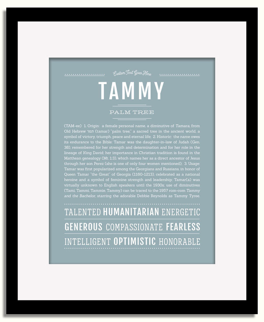 Frame Options | Powder Blue | Black Frame, Matted