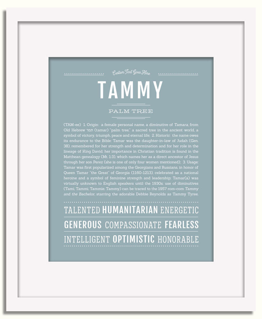 Frame Options | Powder Blue | White Frame, Matted