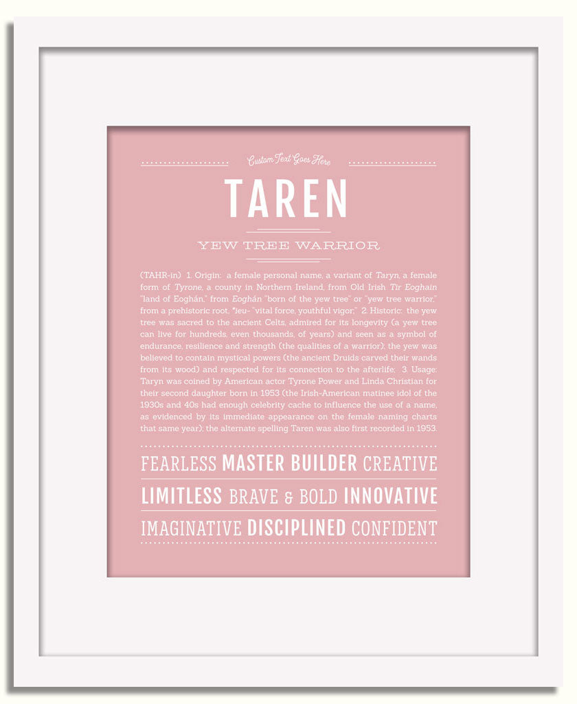 Frame Options | Dusty Rose | White Frame, Matted