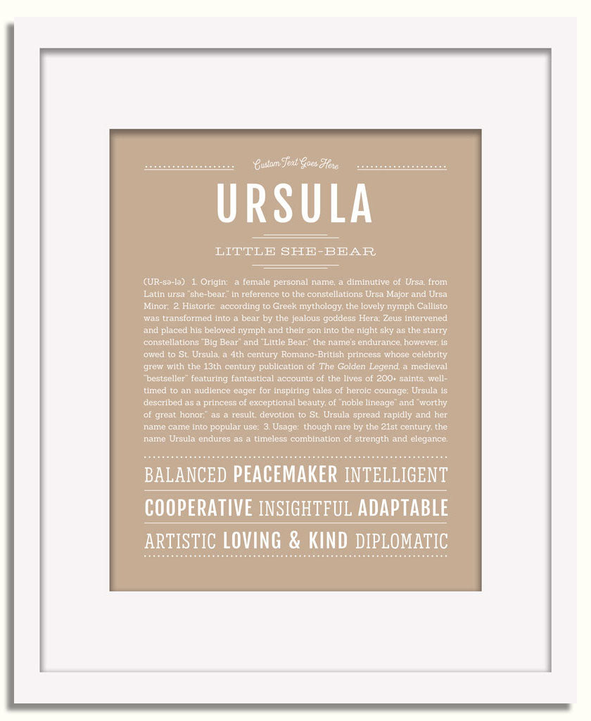Frame Options | Tan | White Frame, Matted