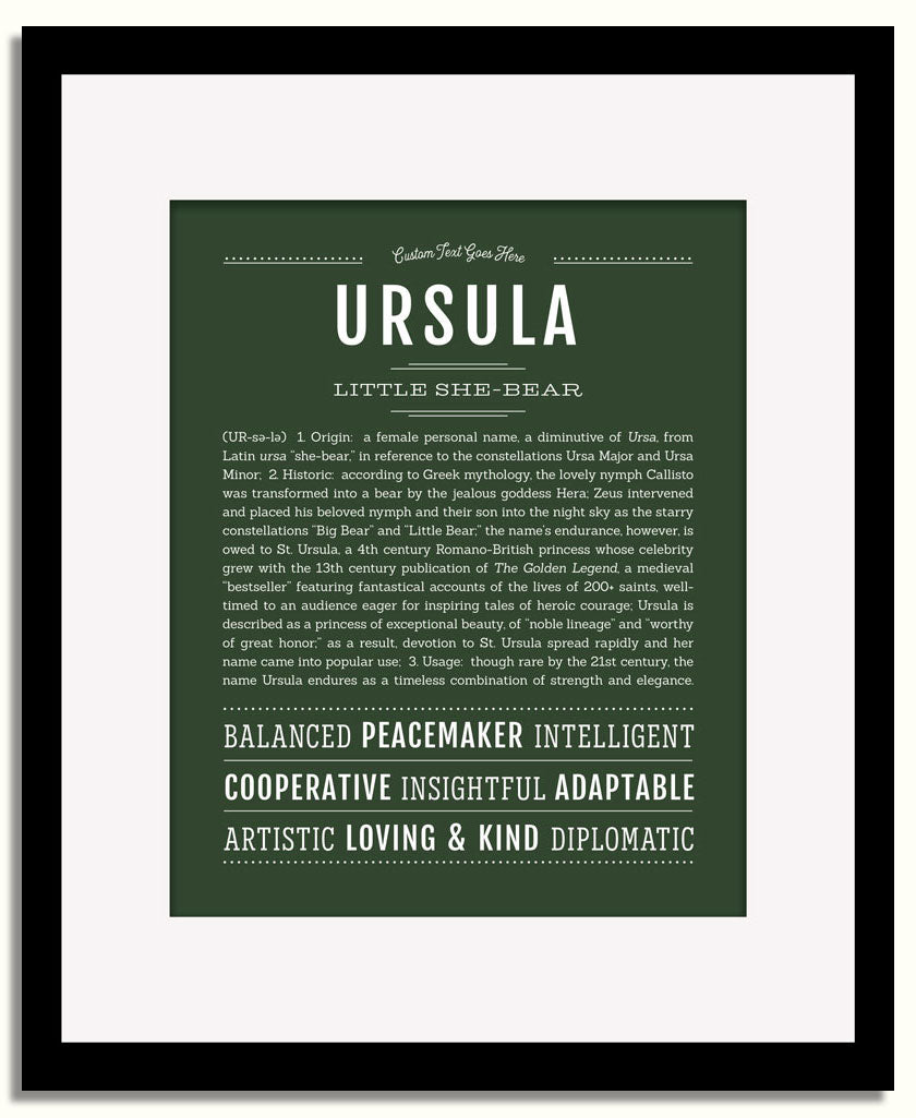 Frame Options | Deep Forest | Black Frame, Matted