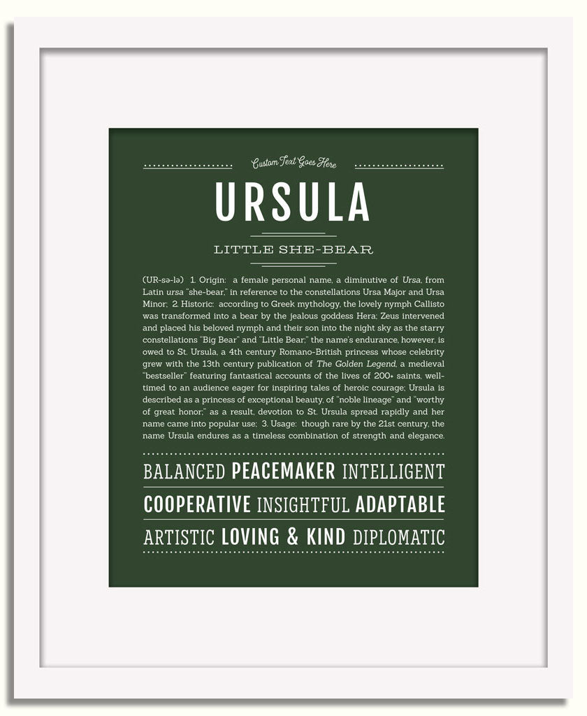 Frame Options | Deep Forest | White Frame, Matted