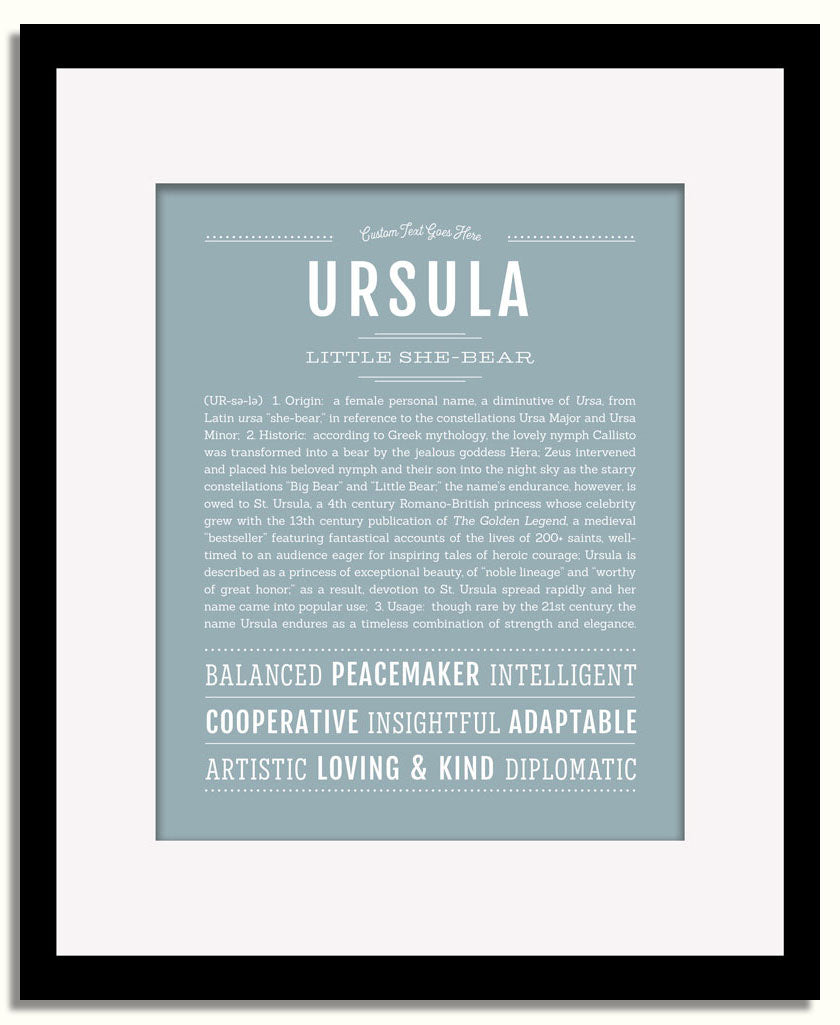 Frame Options | Powder Blue | Black Frame, Matted