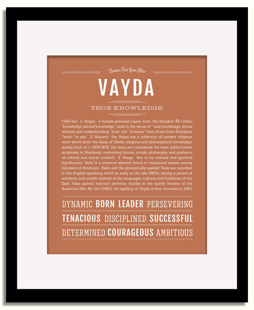 Frame Options | Terra Cotta | Black Frame, Matted