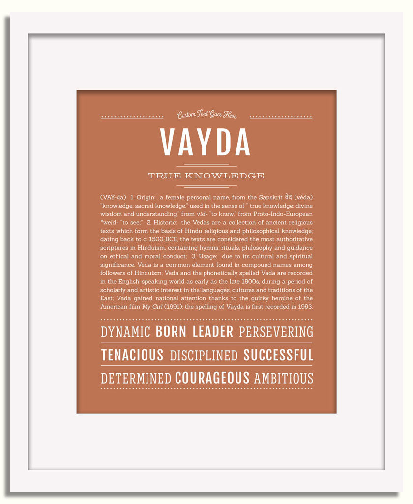 Frame Options | Terra Cotta | White Frame, Matted