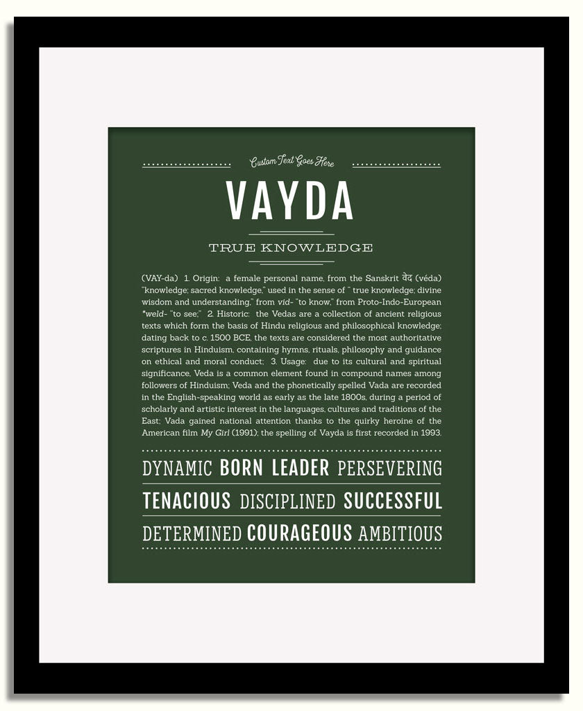 Frame Options | Deep Forest | Black Frame, Matted