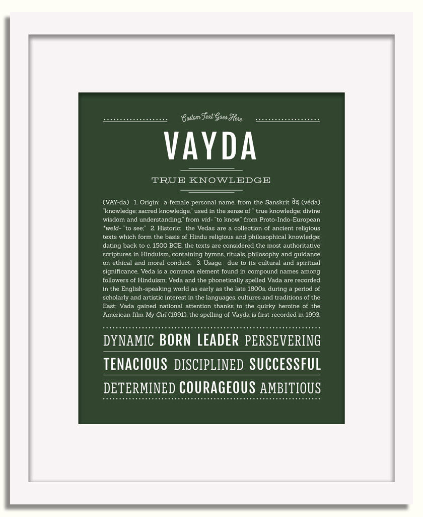 Frame Options | Deep Forest | White Frame, Matted