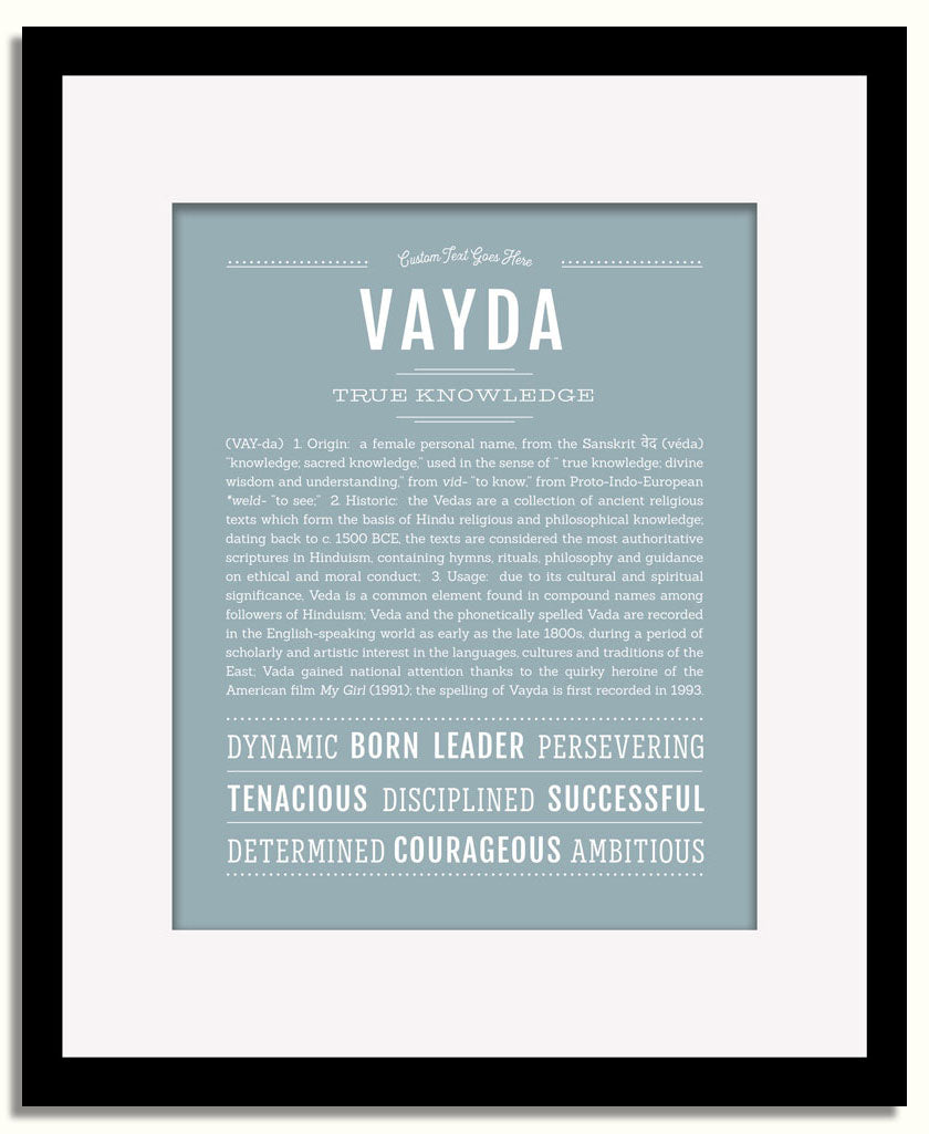 Frame Options | Powder Blue | Black Frame, Matted