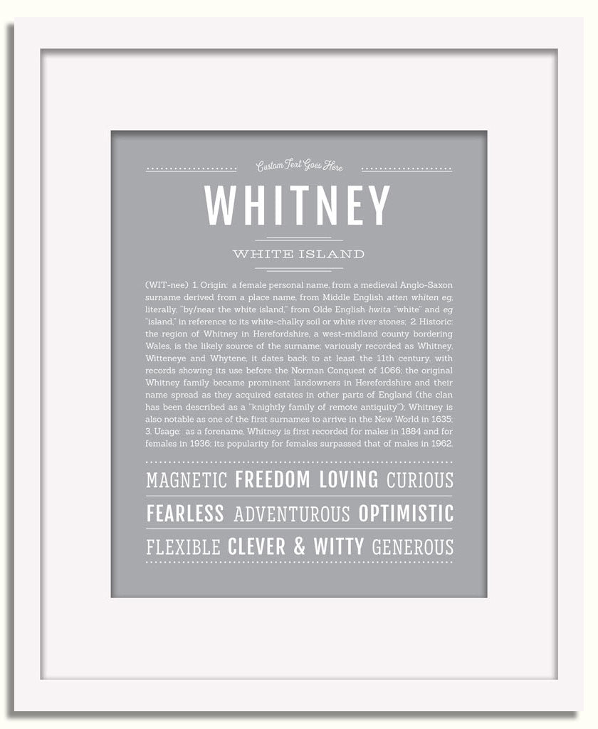 Frame Options | Light Gray | White Frame, Matted