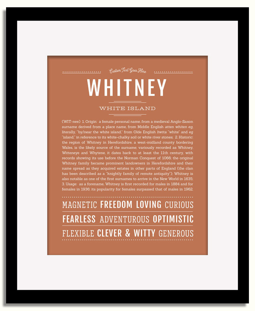 Frame Options | Terra Cotta | Black Frame, Matted