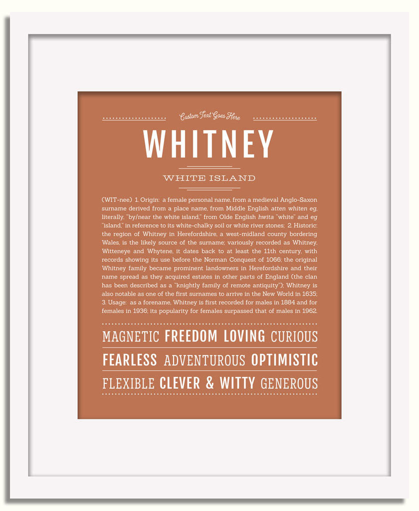 Frame Options | Terra Cotta | White Frame, Matted
