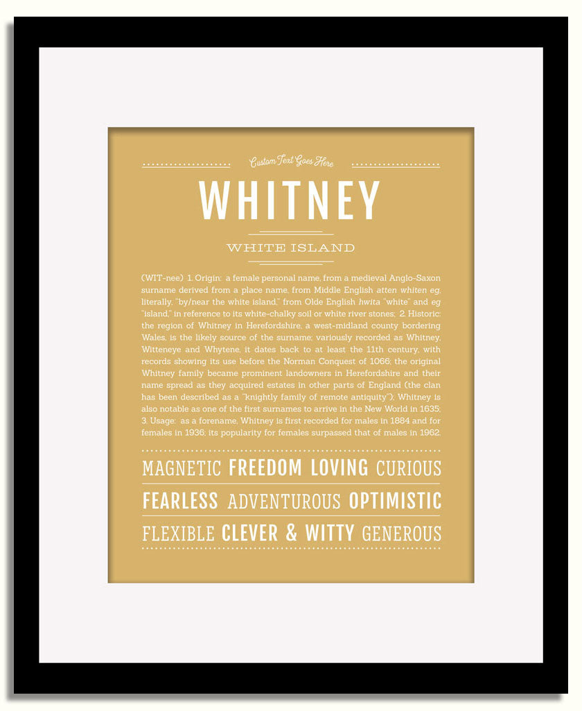 Frame Options | Matte Gold | Black Frame, Matted