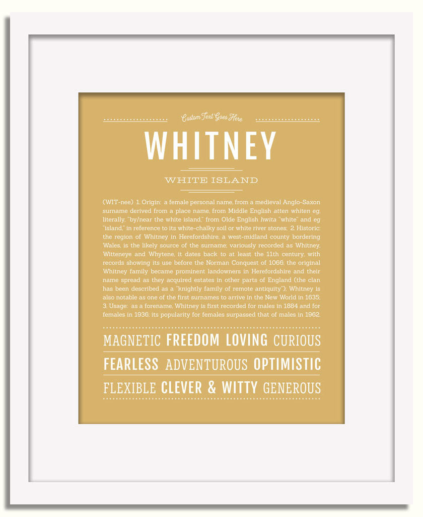 Frame Options | Matte Gold | White Frame, Matted