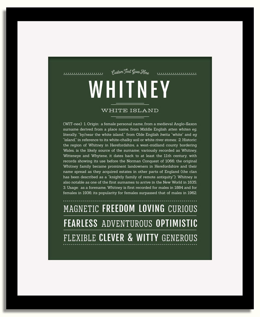 Frame Options | Deep Forest | Black Frame, Matted