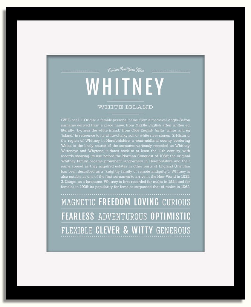 Frame Options | Powder Blue | Black Frame, Matted