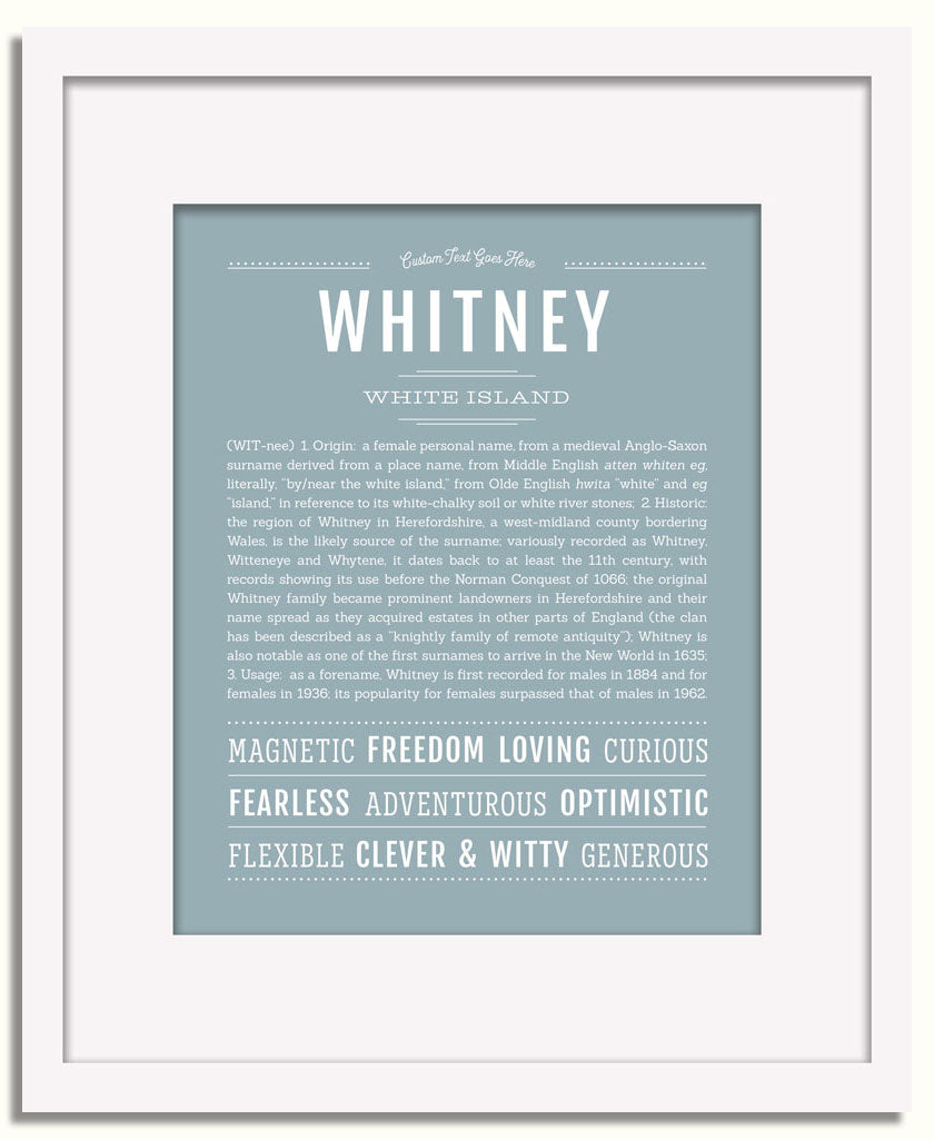 Frame Options | Powder Blue | White Frame, Matted