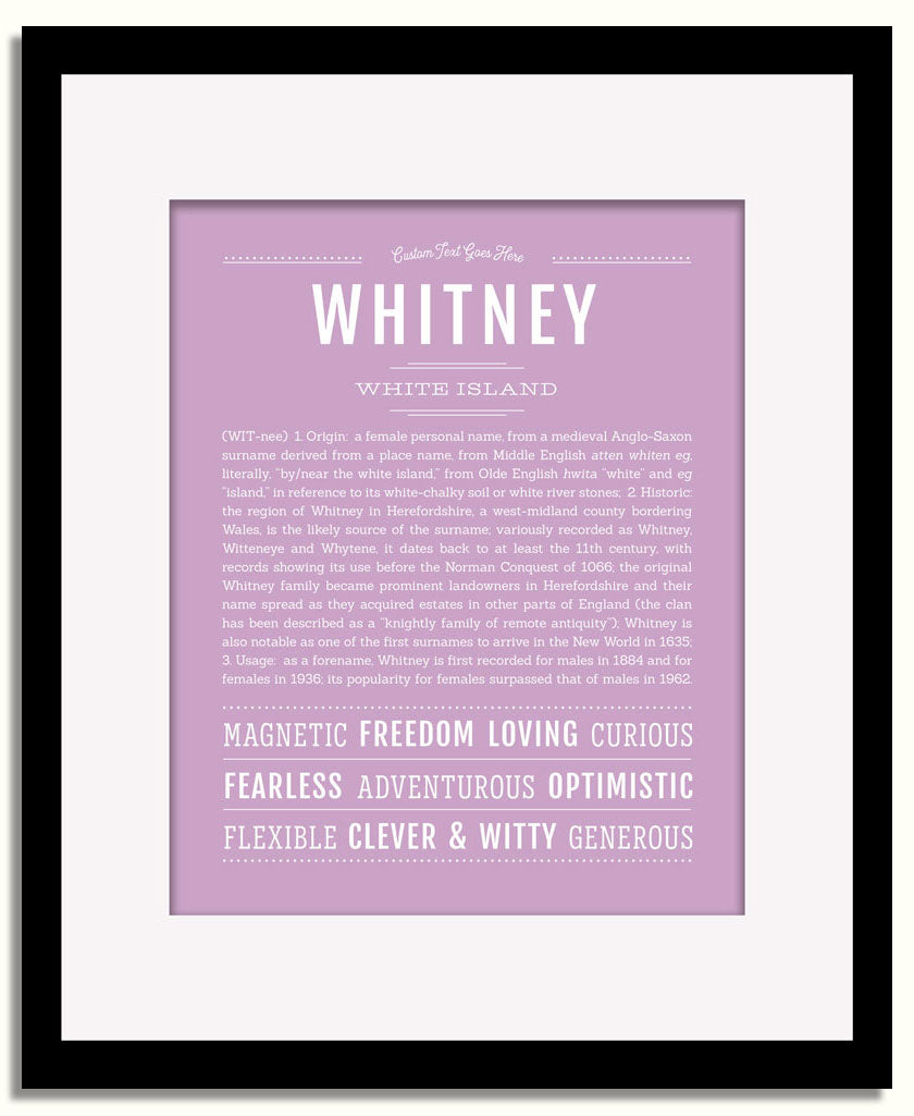 Frame Options | Lilac | Black Frame, Matted