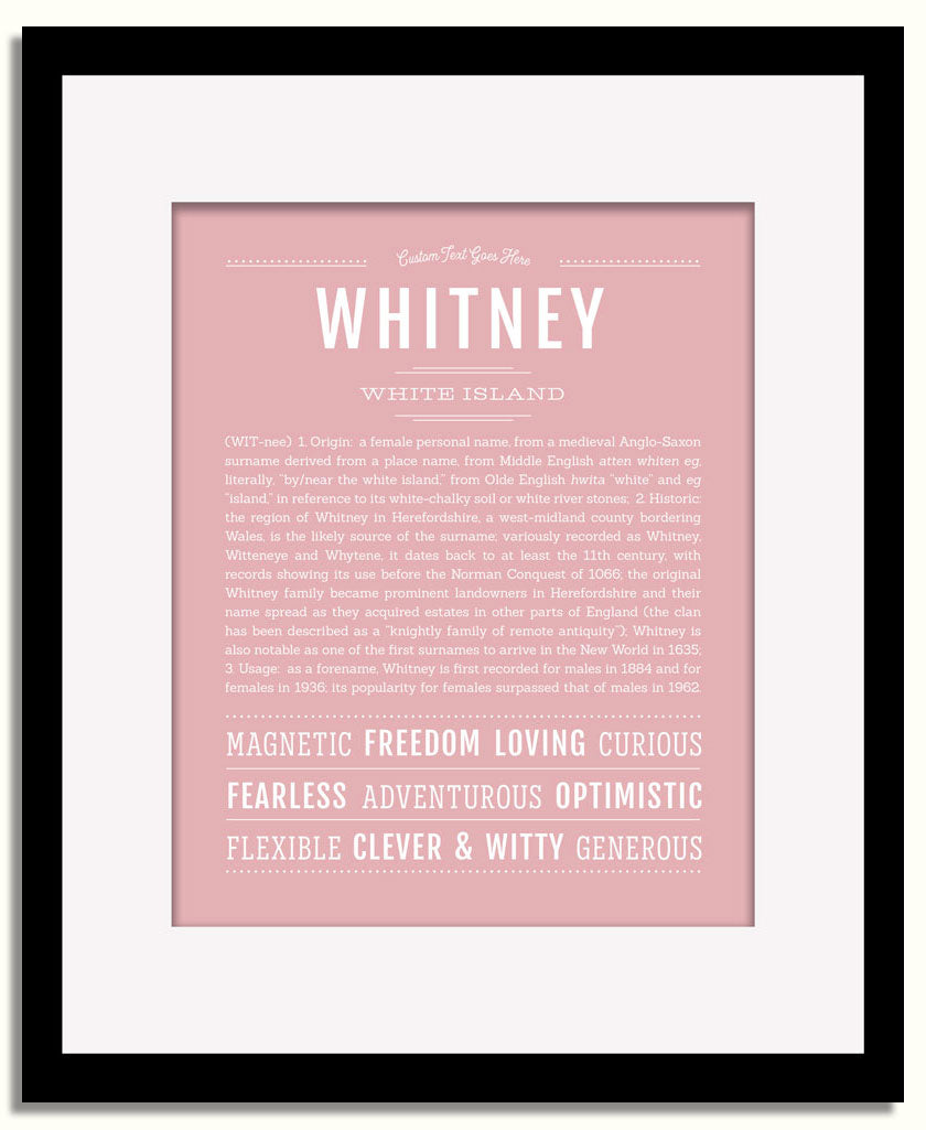 Frame Options | Dusty Rose | Black Frame, Matted