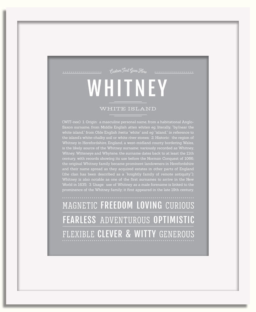Frame Options | Light Gray | White Frame, Matted