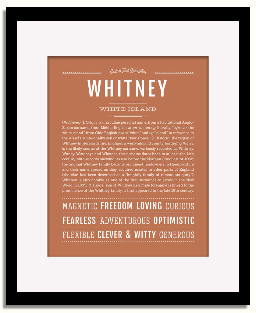 Frame Options | Terra Cotta | Black Frame, Matted