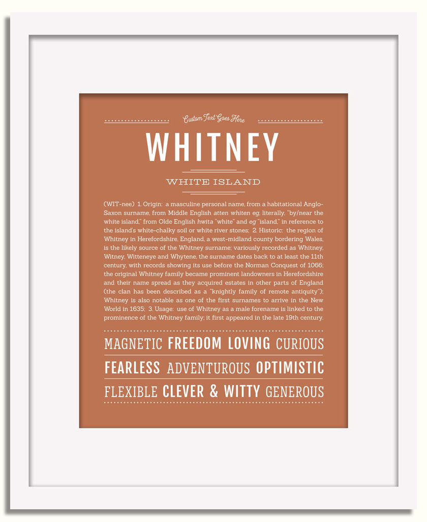 Frame Options | Terra Cotta | White Frame, Matted