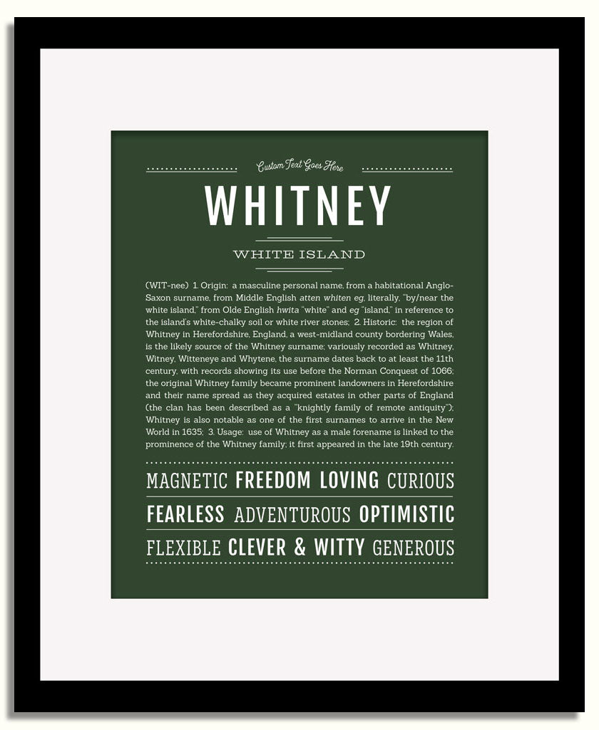 Frame Options | Deep Forest | Black Frame, Matted