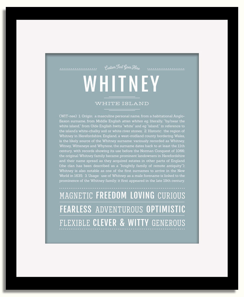 Frame Options | Powder Blue | Black Frame, Matted