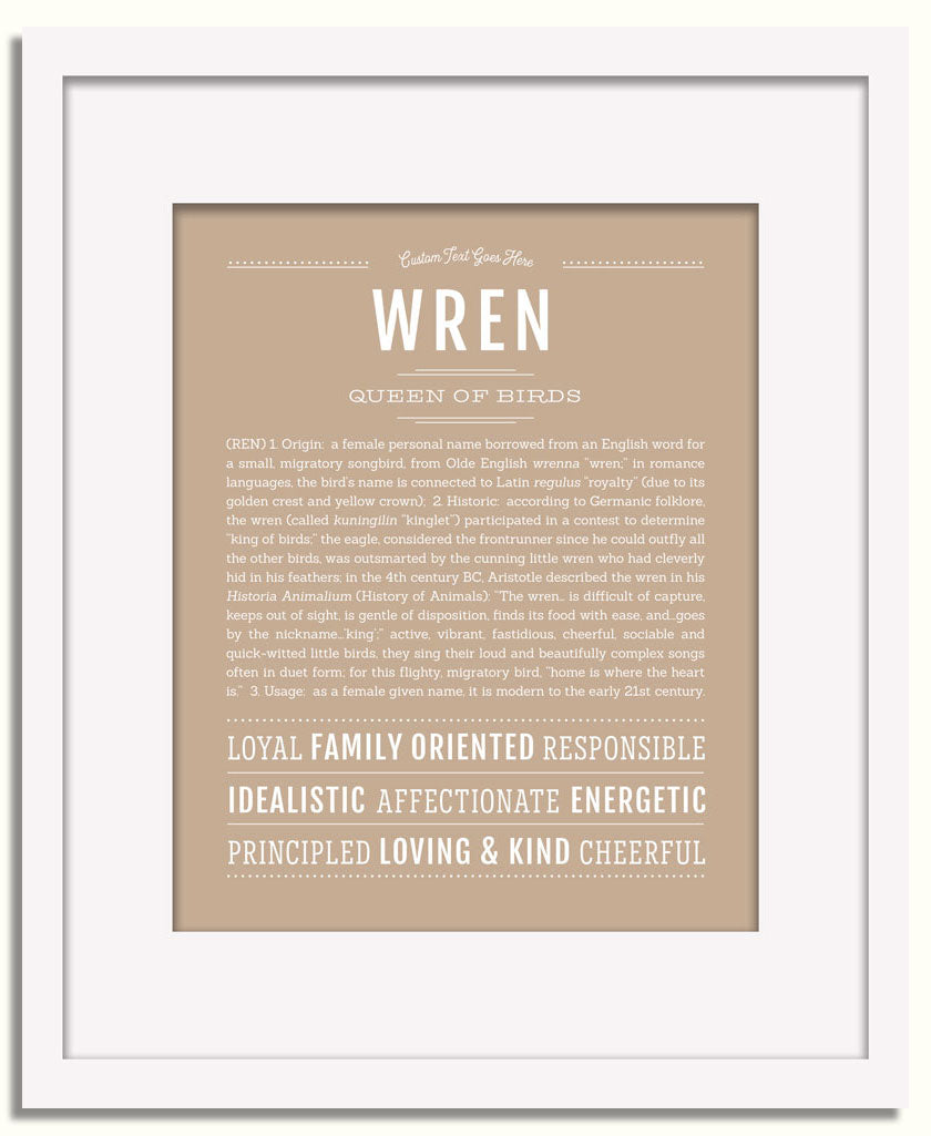 Frame Options | Tan | White Frame, Matted