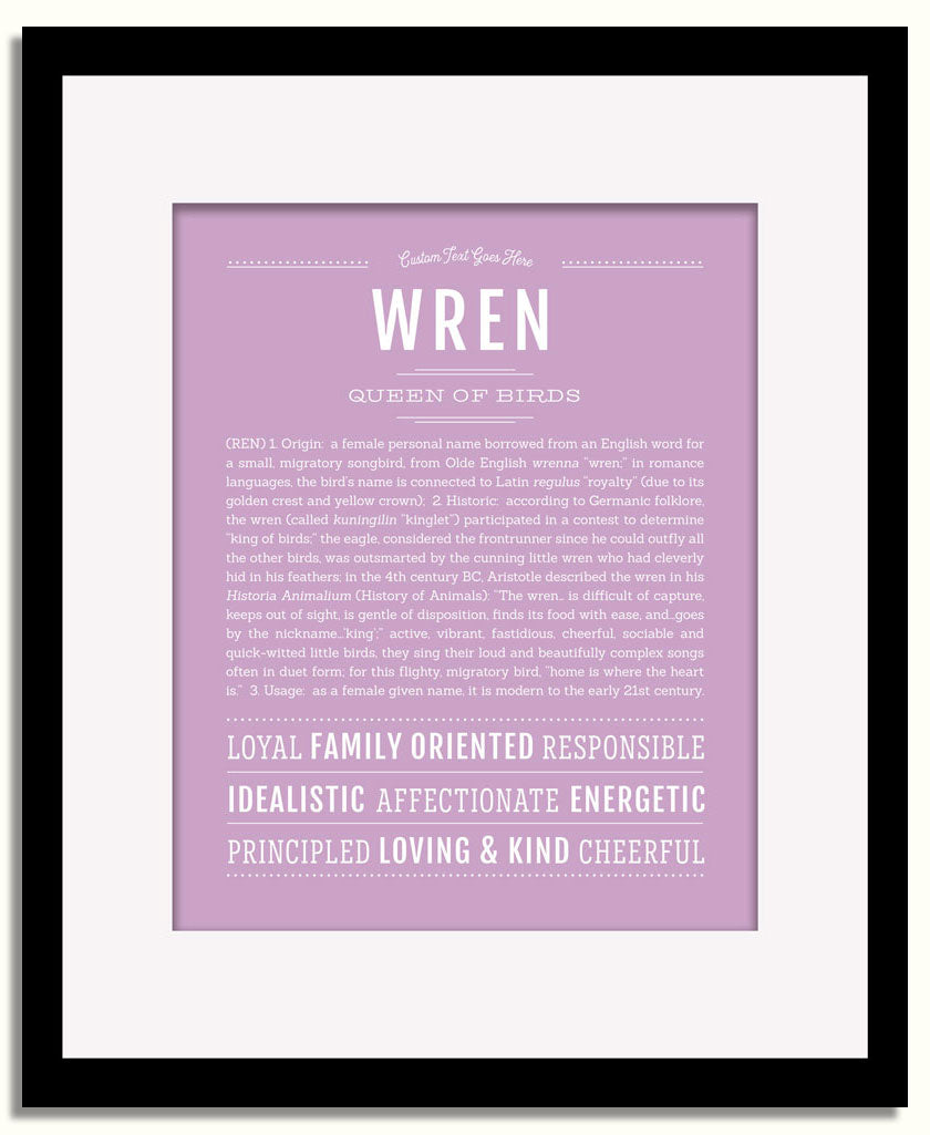 Frame Options | Lilac | Black Frame, Matted