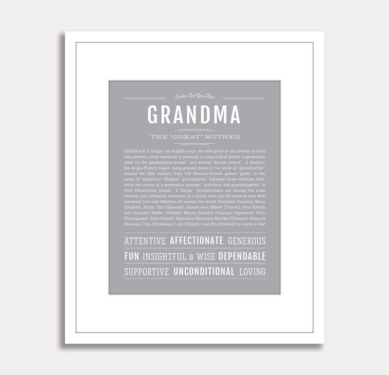 Frame Options | Light Gray | White Frame, Matted