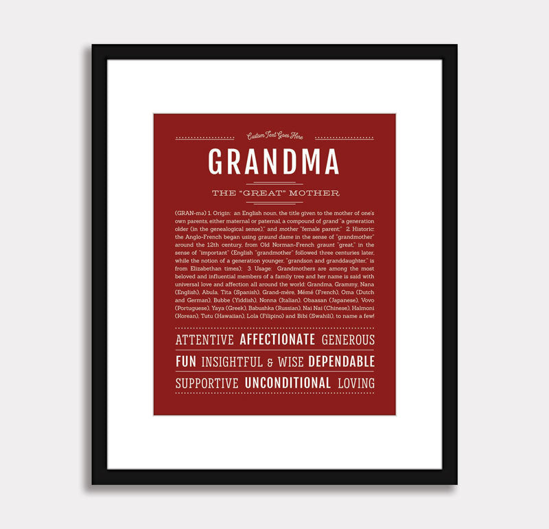 Frame Options | Orange | Black Frame, Matted